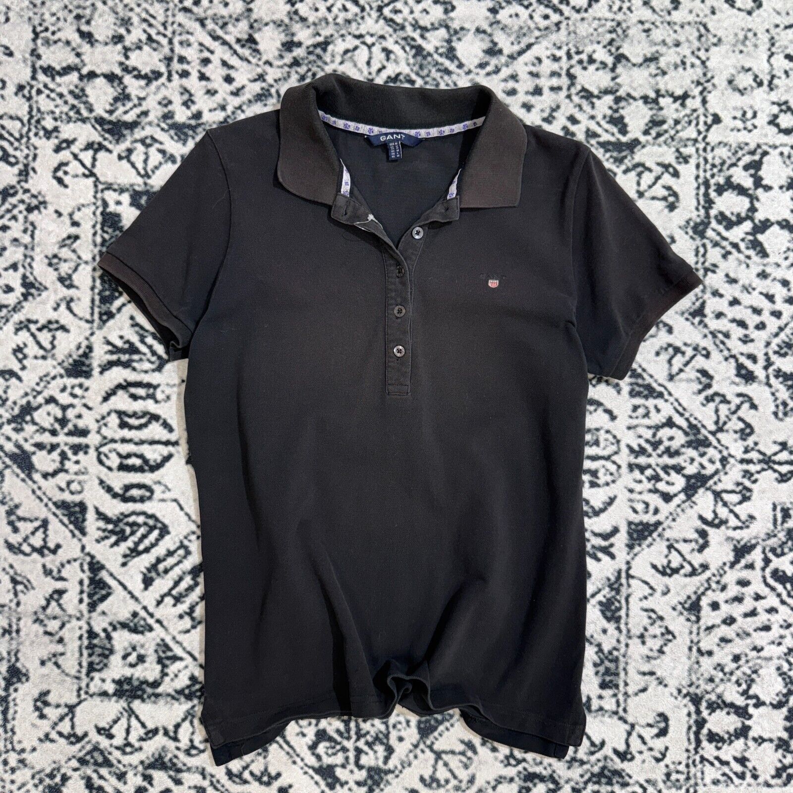 Gant × Vintage Vintage Gant Unisex Black Cotton Polo Shirt Size M Y2K 90s Size US M / EU 48-50 / 2 - 1 Thumbnail