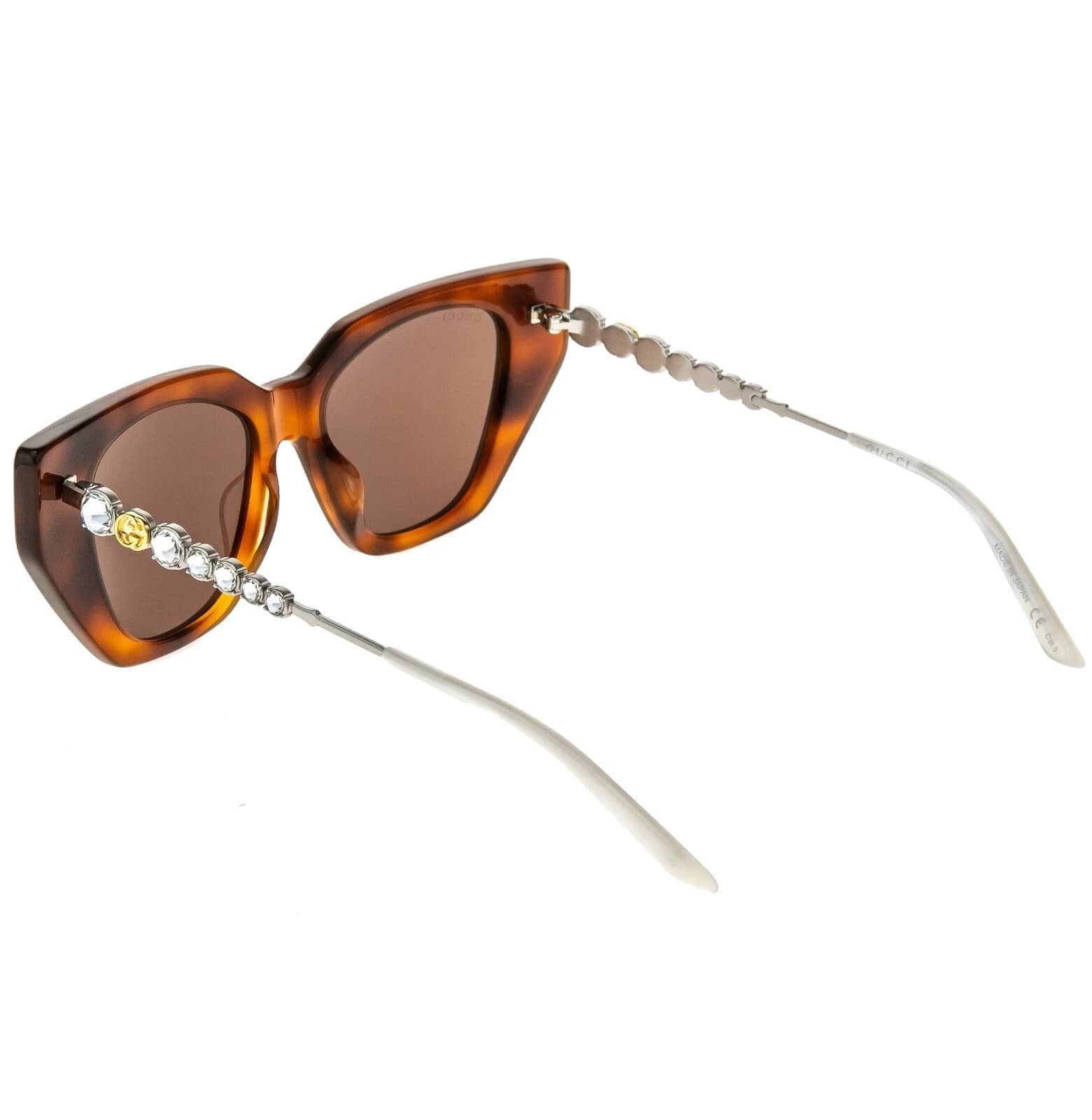 Gucci GUCCI GG0641S STAR 0641 Silver Brown Stud Sunglasses 003 Size ONE SIZE - 8 Thumbnail