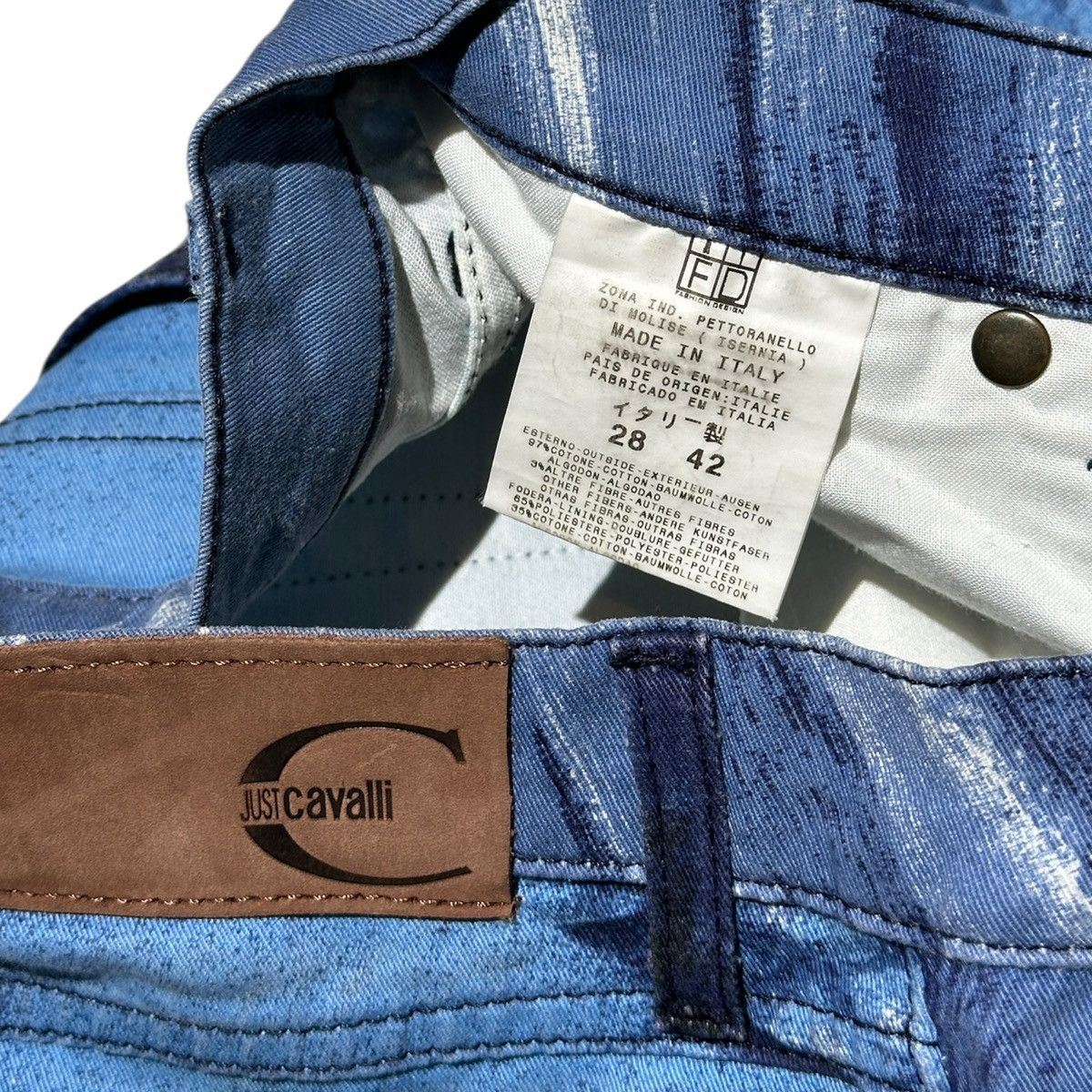 Roberto Cavalli Archive snakeskin graphic denim Size 28" / US 6 / IT 42 - 3 Thumbnail