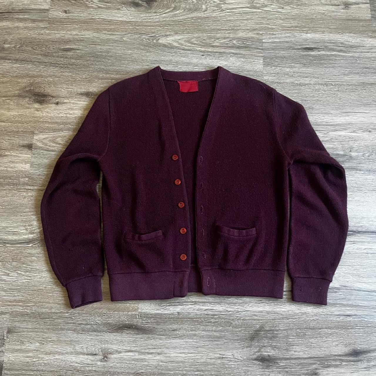 American Vintage Burgundy Cardigan