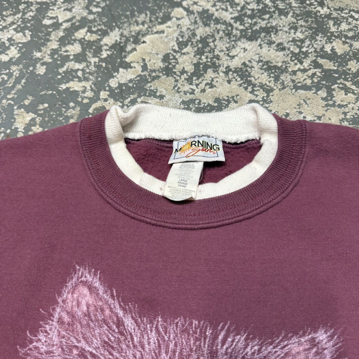Vintage Vintage Cat Pink Cute Nature Crewneck Sweatshirt 90s Size US L / EU 52-54 / 3 - 4 Thumbnail