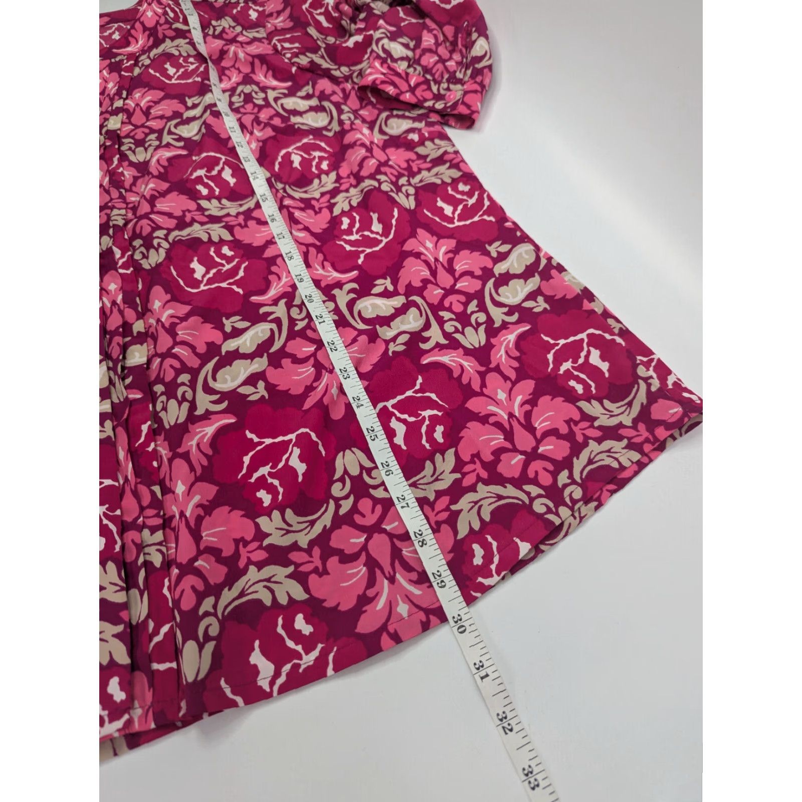 Charter Club VINTAGE Charter Club Womens Button-Down Shirt Pink Floral Top 3X Boho Band Collar Button-Up Ladies Size XXL / US 16-18 / IT 52-54 - 6 Thumbnail