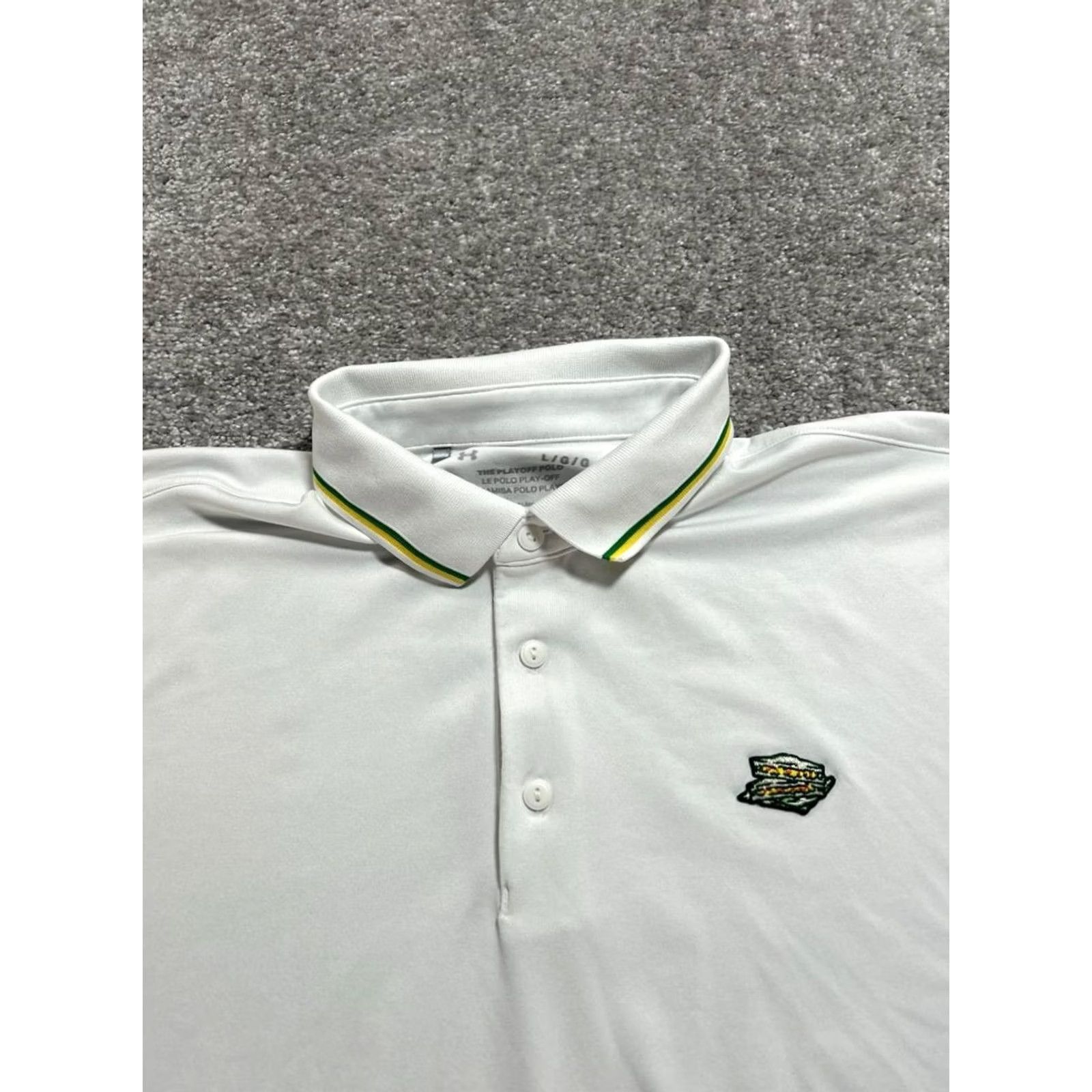 Under Armour Under Armour The Playoff Polo Shirt Men L White Stretch Loose Fit Athleisure Shirt Polo Size US L / EU 52-54 / 3 - 3 Thumbnail