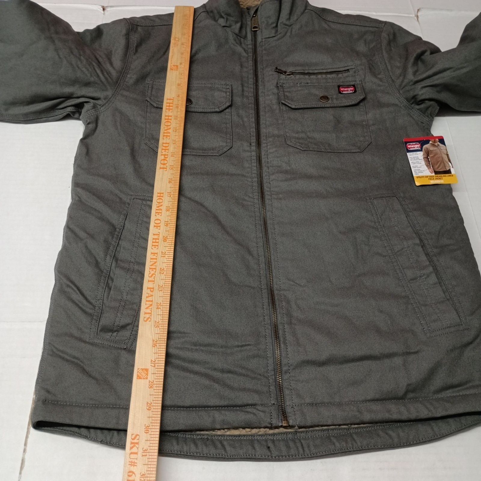Wrangler Wrangler Sherpa Field Jacket Men's M (38-40) Gray Canvas Size US M / EU 48-50 / 2 - 7 Thumbnail