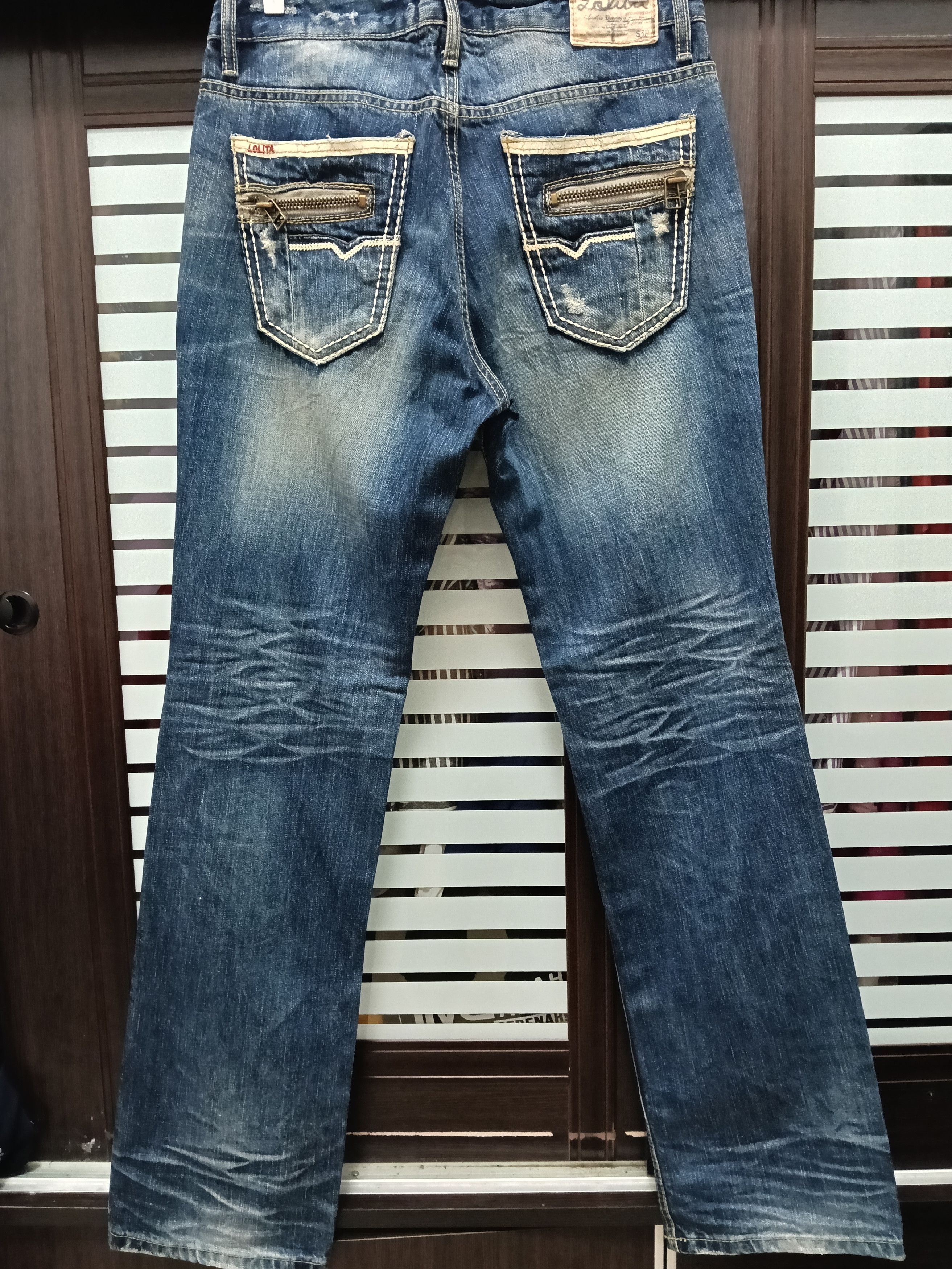 Japanese Brand 💥Flared Distressed Lolita Jeans 💥 Size US 34 / EU 50 - 8 Thumbnail