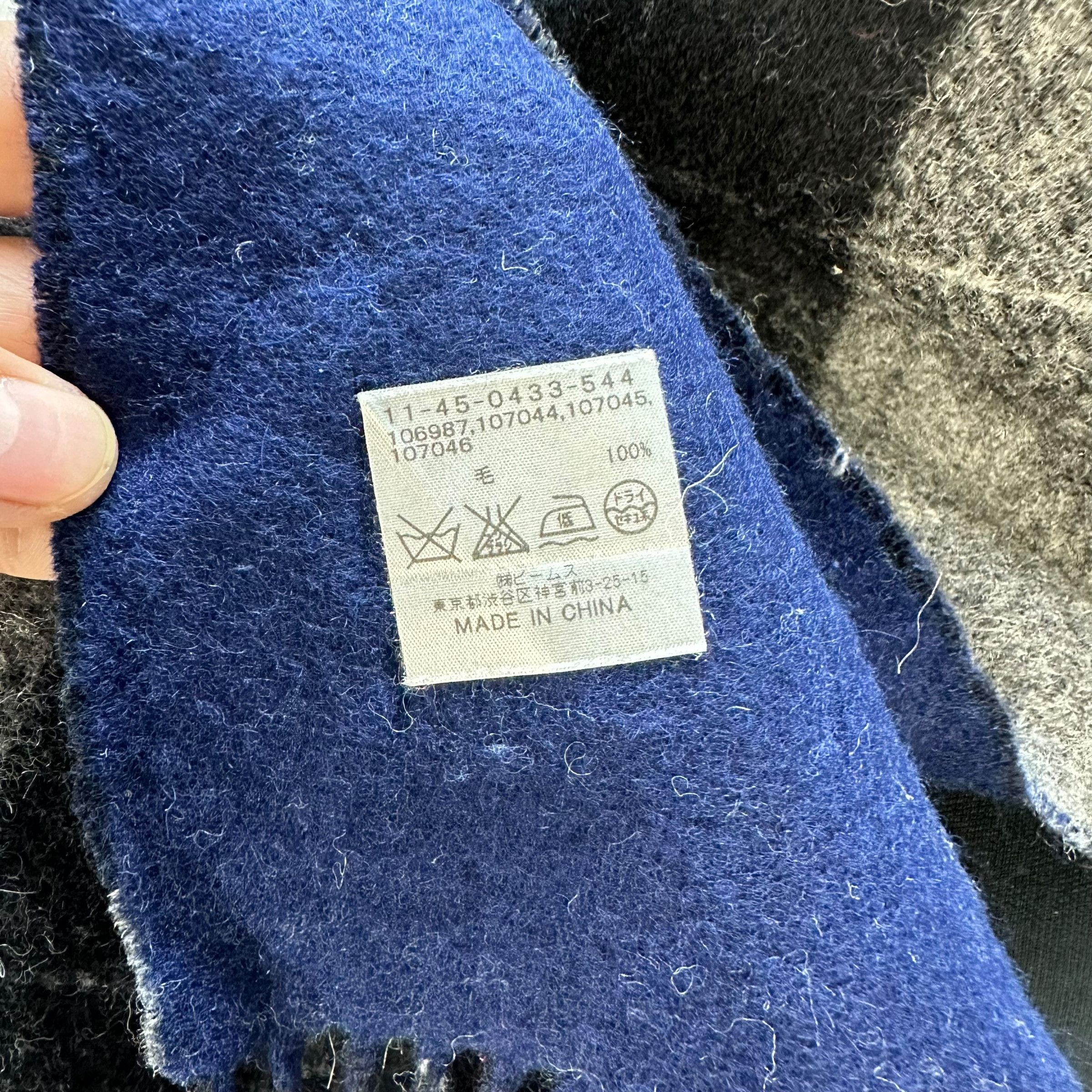 Beams Plus BEAMS Checked Wool Muffler Neckwear Scarf #A68-1641 Size ONE SIZE - 6 Thumbnail