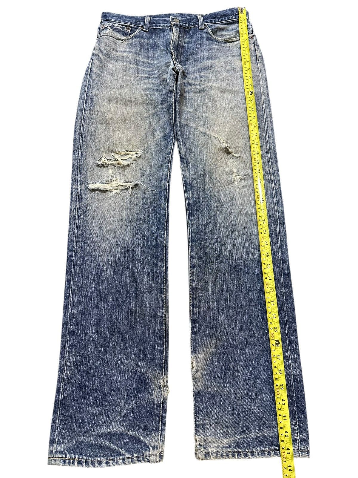 Levi's Vintage 90s Levis 505 Blue Faded Wash Distressed Loose Jeans Size US 33 - 12 Thumbnail