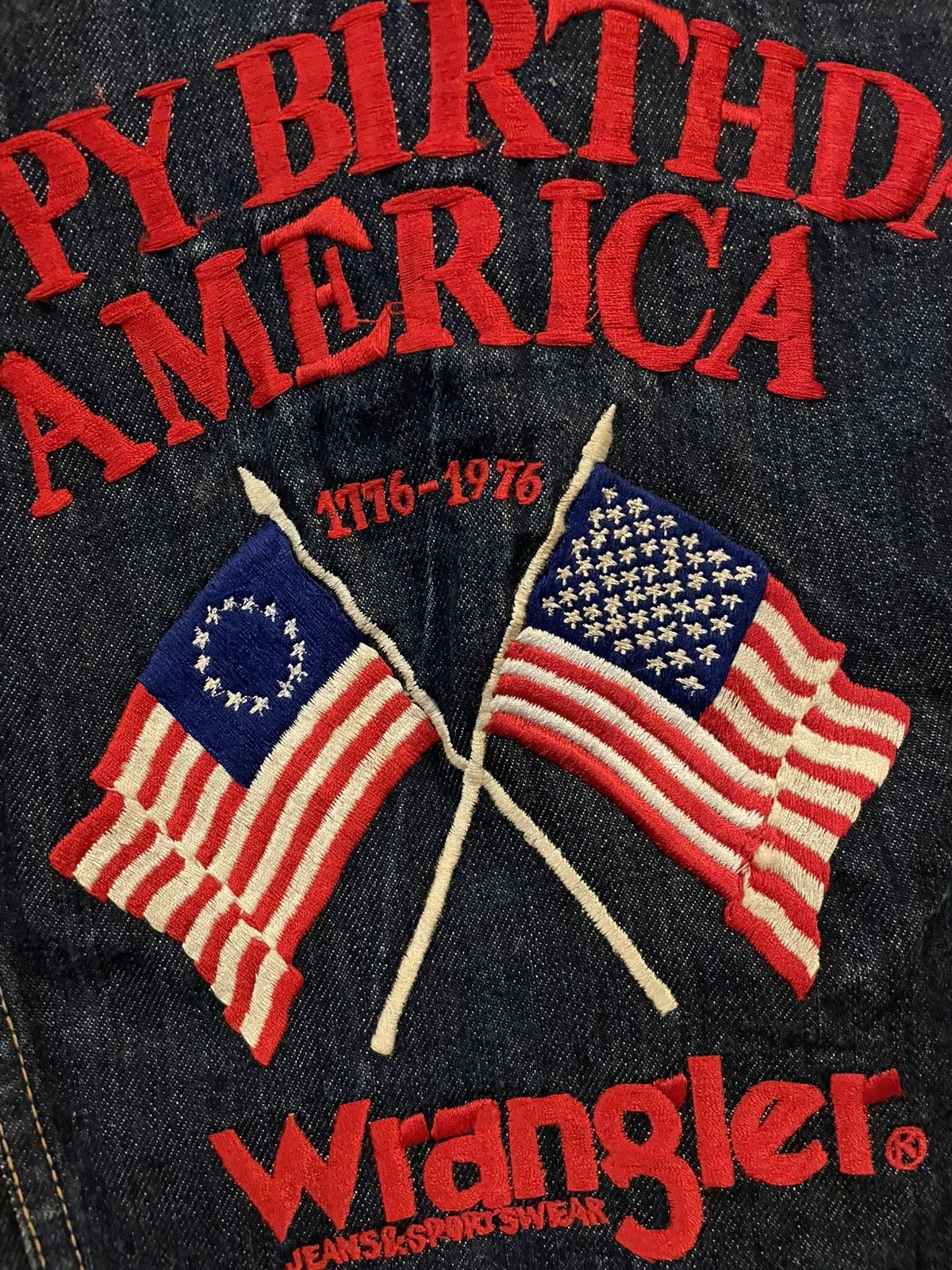 Vintage × Wrangler Vintage WRANGLER "independence day" denim jacket size S Size US S / EU 44-46 / 1 - 2 Thumbnail