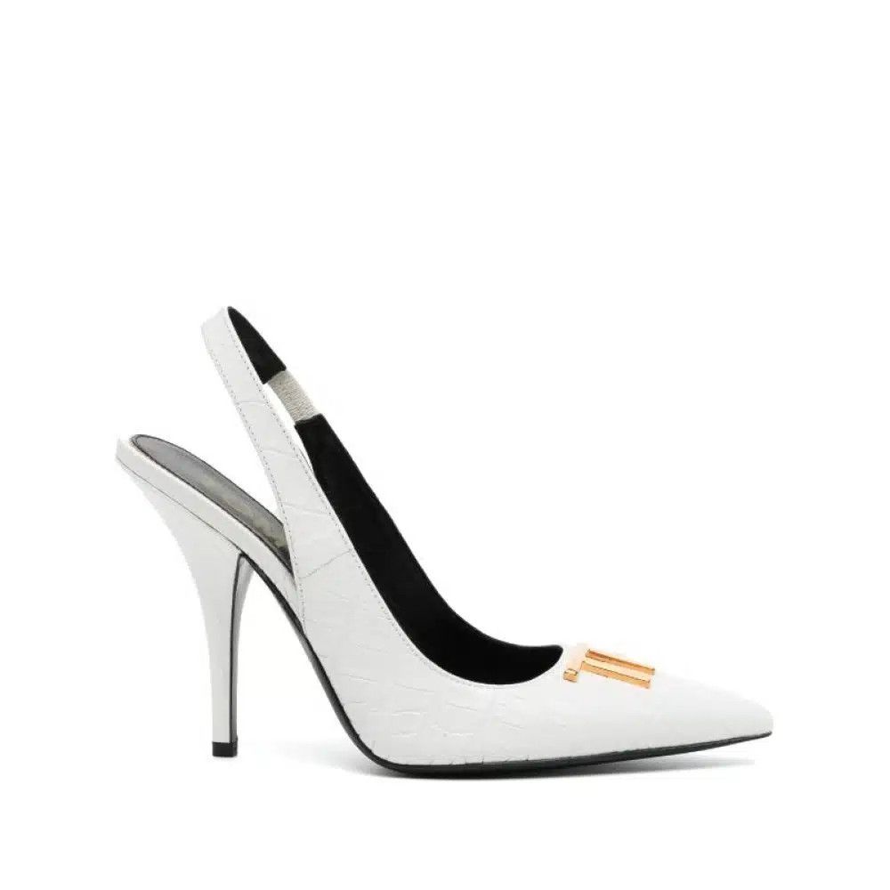 Tom Ford o1loc1c1024 W3165 Slingback Pumps in White Size US 8 / IT 38 - 1 Preview