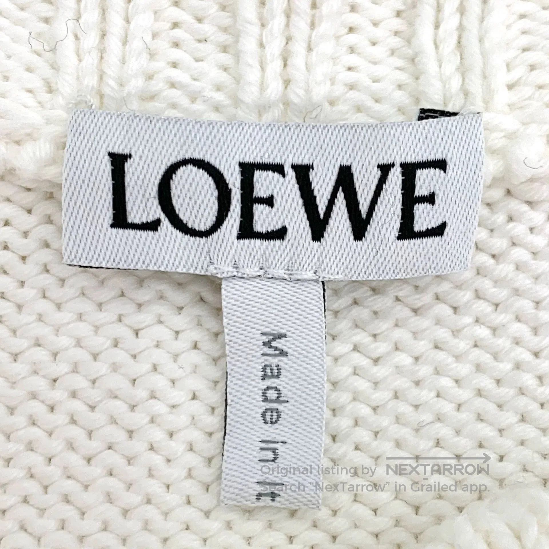 Loewe Loewe Logo Embroidered Cotton Crewneck Sweater. Size XS / US 0-2 / IT 36-38 - 6 Thumbnail