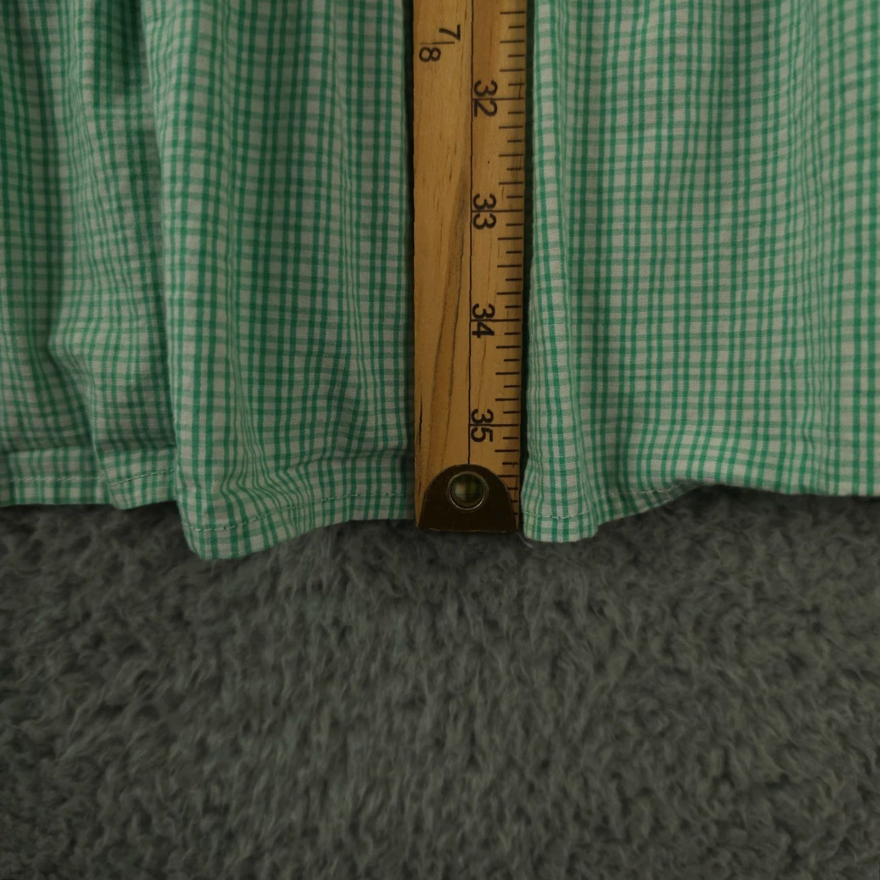 J.Crew J.CREW Dress Womens Large Green Gingham Cotton Blend Poplin Raglan Tiered Mini Dress Size L / US 10 / IT 46 - 6 Thumbnail