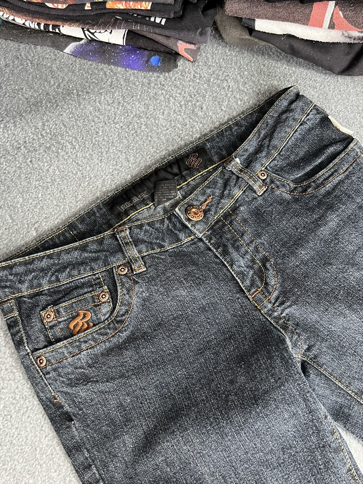 Rocawear Rocawear Women Denim Jeans 3/4 Flare Bootcut Low Rise Casual Size 27" / US 4 / IT 40 - 5 Thumbnail