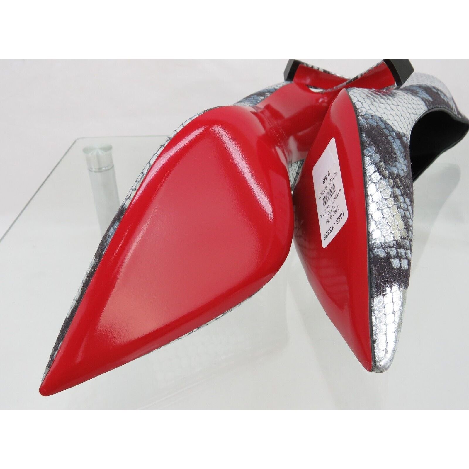 Christian Louboutin CONDORA 85 METALLIC SNAKE LEATHER POINTED TOE PUMPS 39.5 Size US 9.5 / IT 39.5 - 12 Thumbnail
