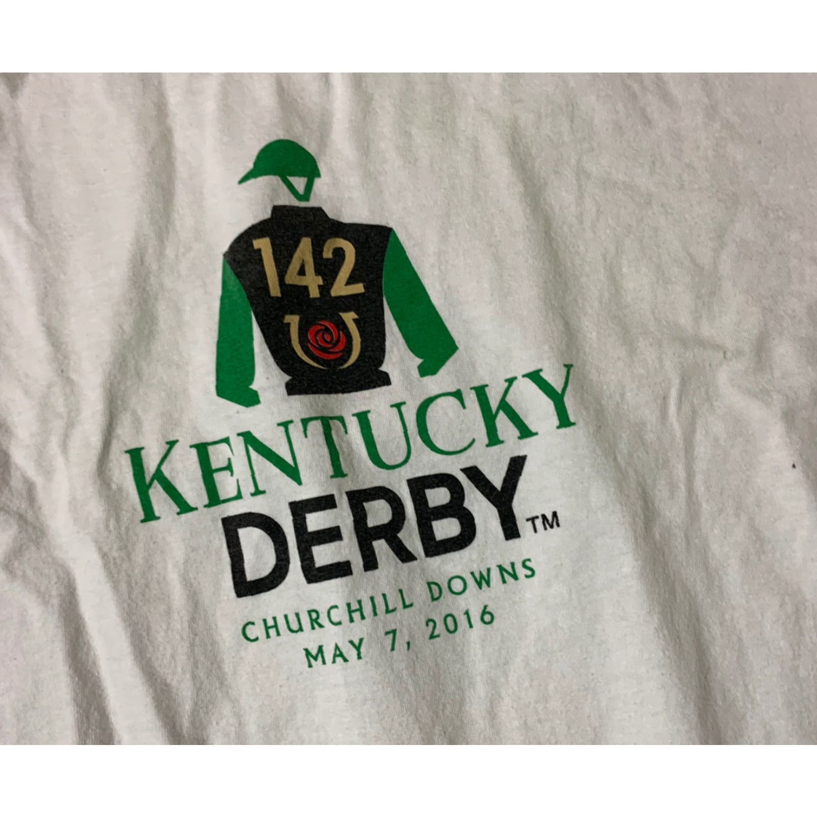 Vintage VINTAGE Kentucky Derby Churchill Downs 2016 T Shirt Adult Large White Size US L / EU 52-54 / 3 - 2 Thumbnail