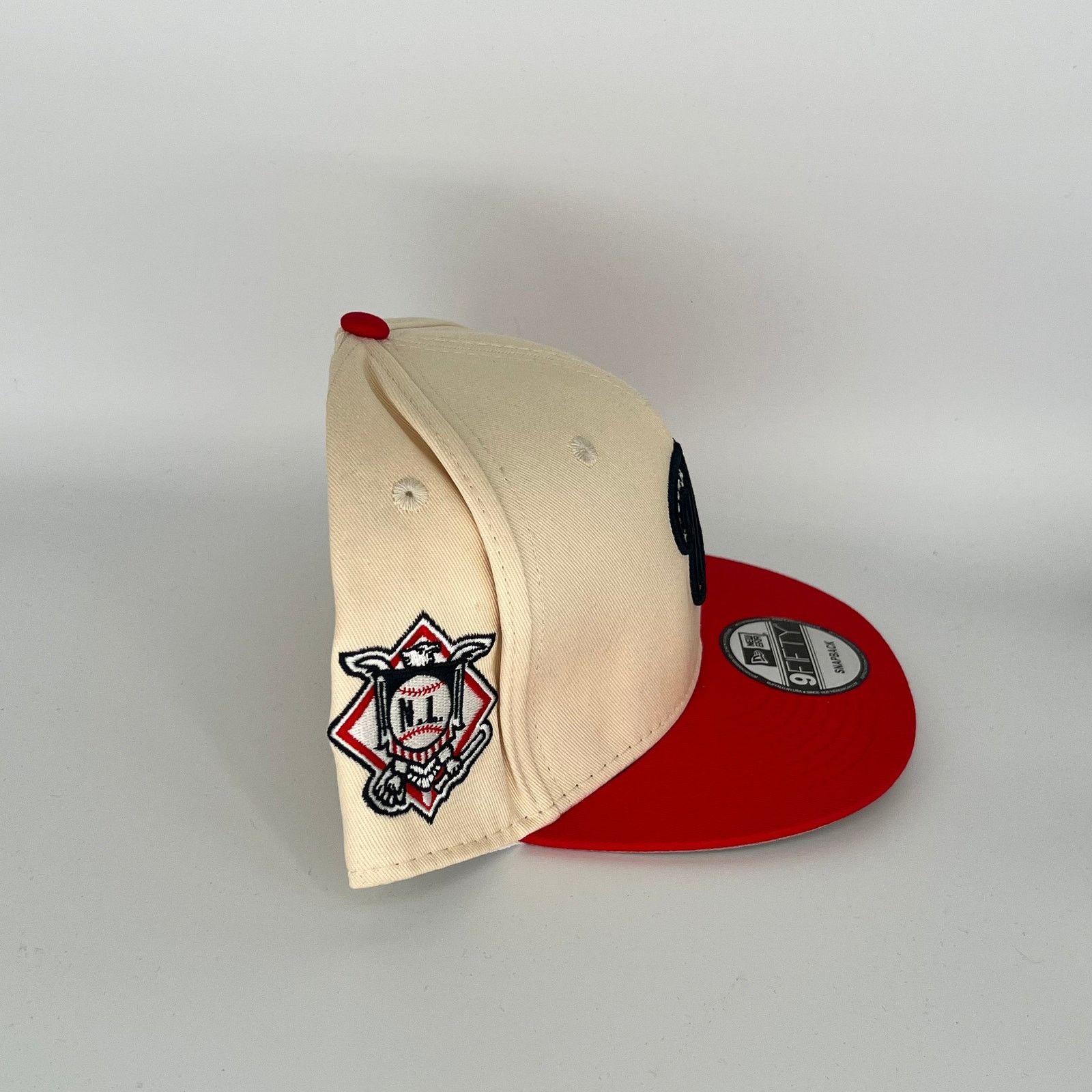 New Era Khaki Red Washington Nationals N.L. Side Patch New Era MLB Size ONE SIZE - 3 Thumbnail