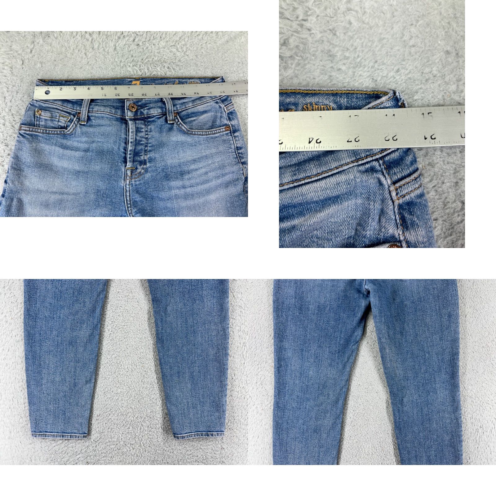 7 For All Mankind 7 For All Mankind Jeans Women 25 Blue Denim Josefina Skinny Button Fly Shirt? Size 26" / US 2 / IT 38 - 9 Thumbnail