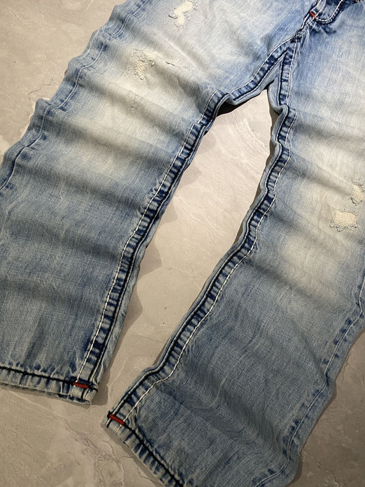 Japanese Brand Rare Distressed Washed Slim Jean / Number Nine Style / Y2K Size US 32 / EU 48 - 5 Thumbnail