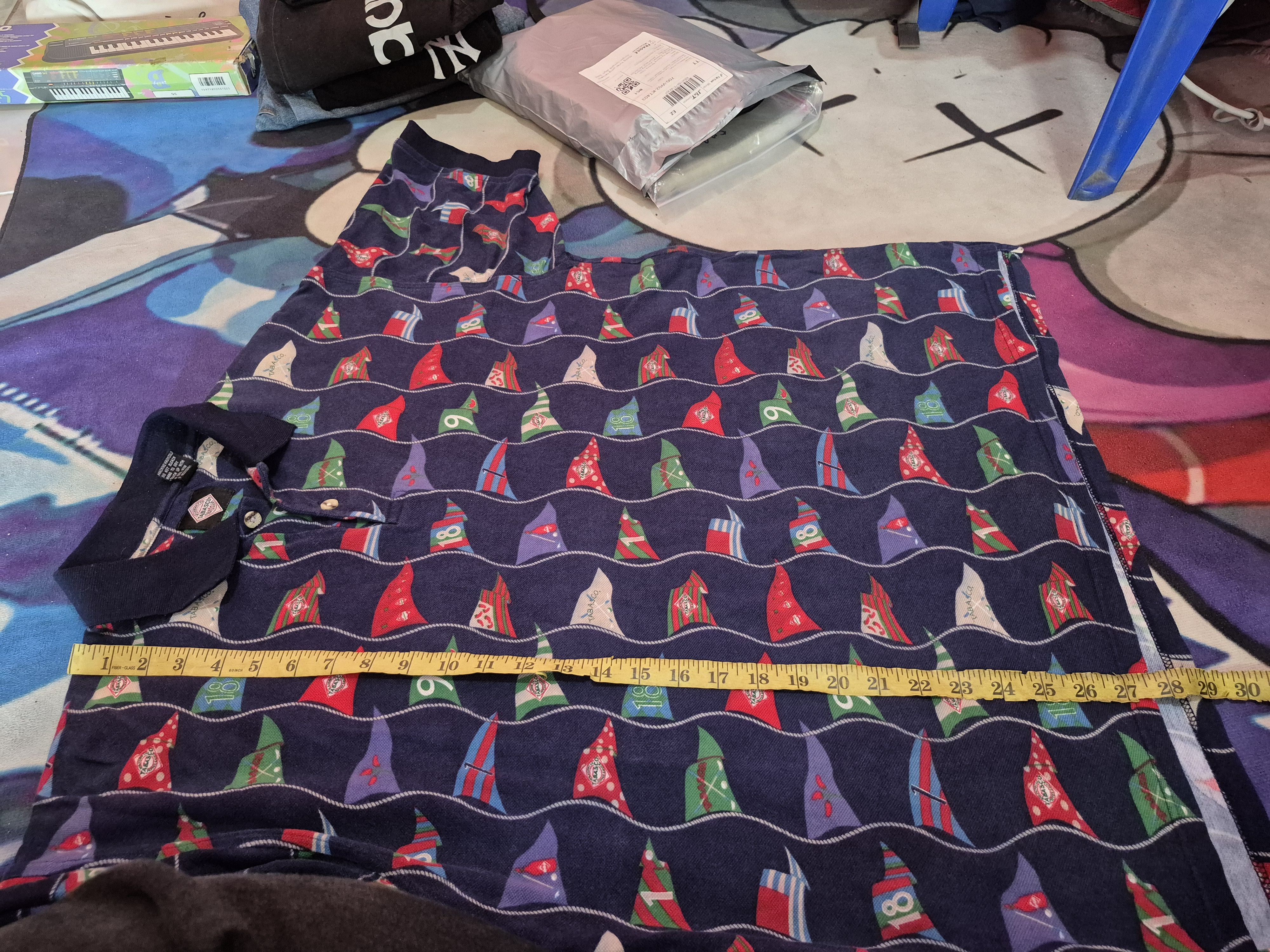Tabasco 🔥 Tabasco Fullprint Flag Motives Polo Casual Vintage Tee Size US L / EU 52-54 / 3 - 9 Thumbnail