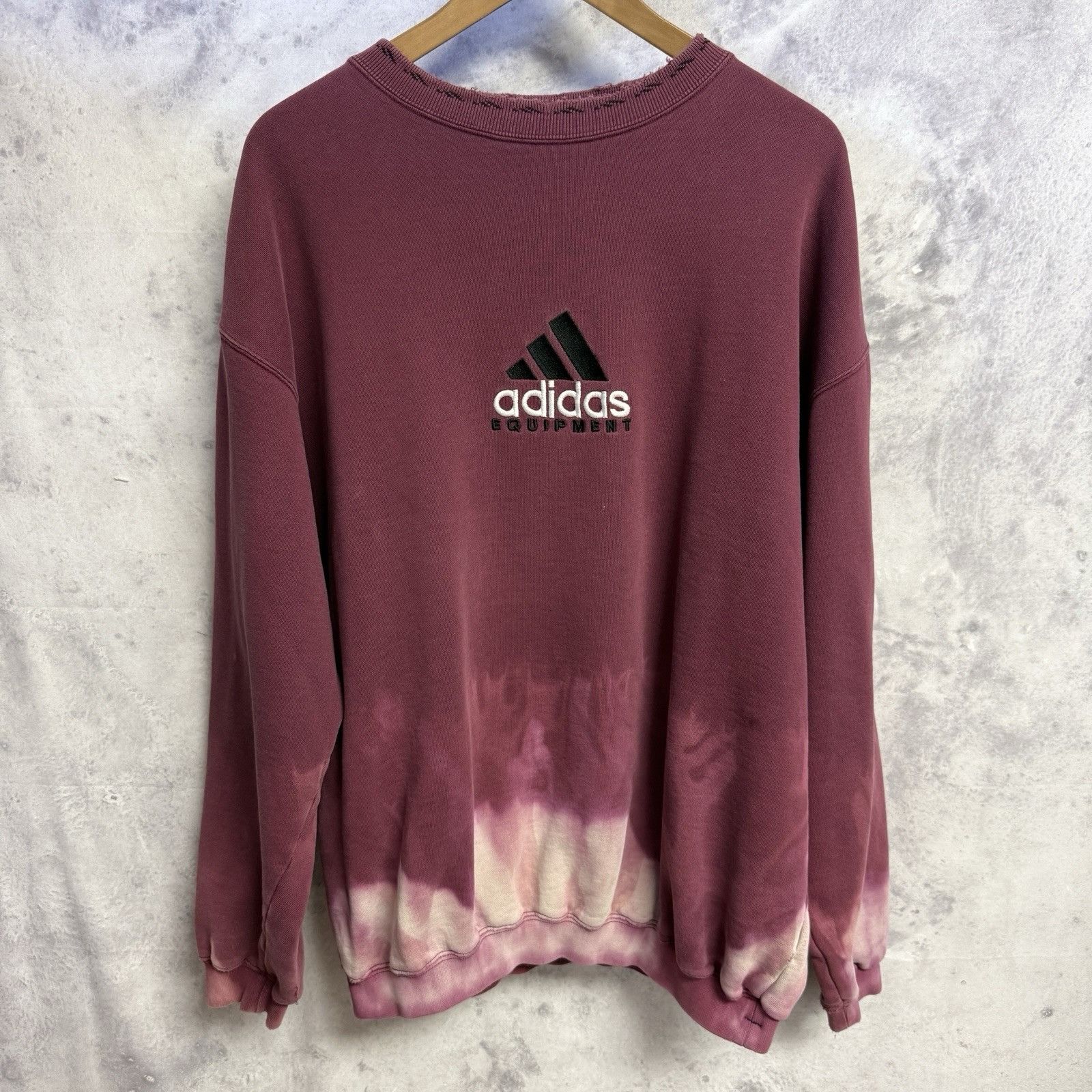 Adidas Vintage 90s Adidas Equipment Sweatshirt Mens XL Maroon Size US XL / EU 56 / 4 - 1 Thumbnail