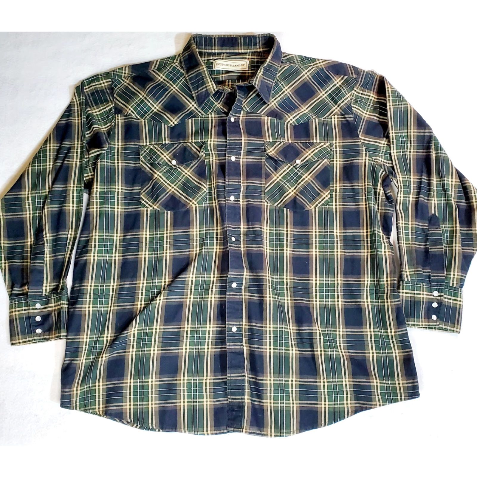 Vintage Bit & Bridle Western Style Rodeo Shirt Long Sleeve Pearl Snap Mens Size 3XL Size US XXL / EU 58 / 5 - 2 Thumbnail