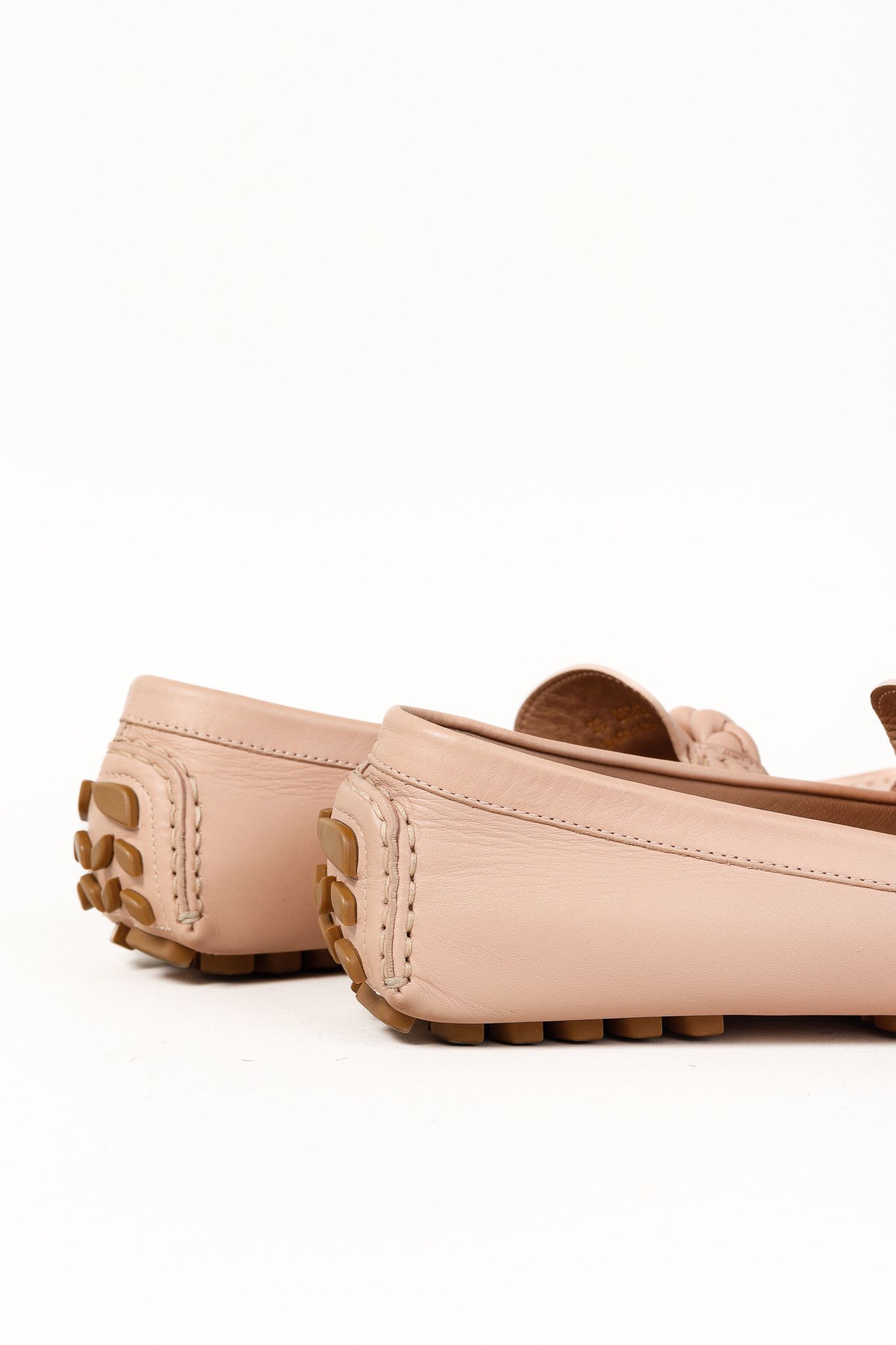 Gianvito Rossi Gianvito Rossi Monza Pink Braided Leather Loafers Size US 8.5 / IT 38.5 - 8 Thumbnail