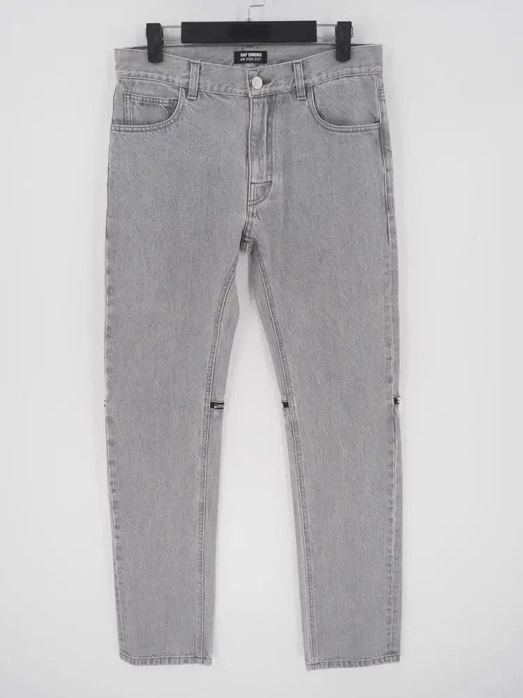 Raf Simons Raf Simons 20AW Grey Back Zipper Denim Size US 29 - 3 Thumbnail
