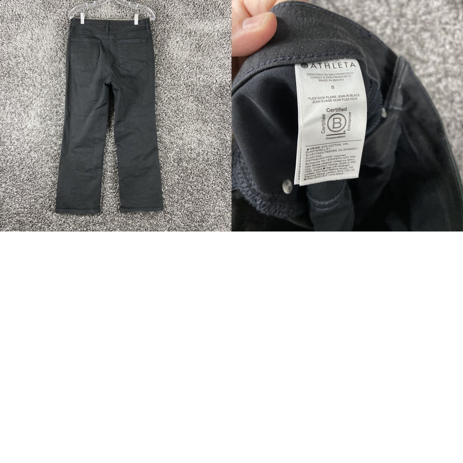 Athleta ATHLETA Black Straight Jeans Women's Size 8 Regular Size 30" / US 8 / IT 44 - 8 Thumbnail