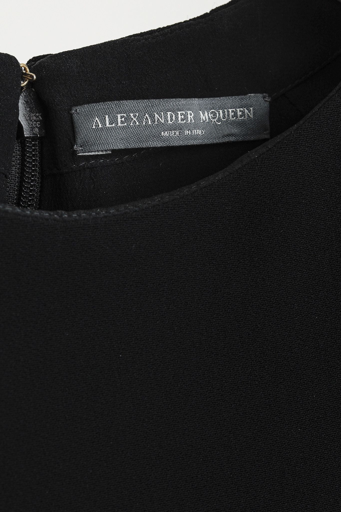 Alexander McQueen Alexander McQueen Black Wool Crepe Pleated A-Line Dress Size M / US 6-8 / IT 42-44 - 3 Thumbnail