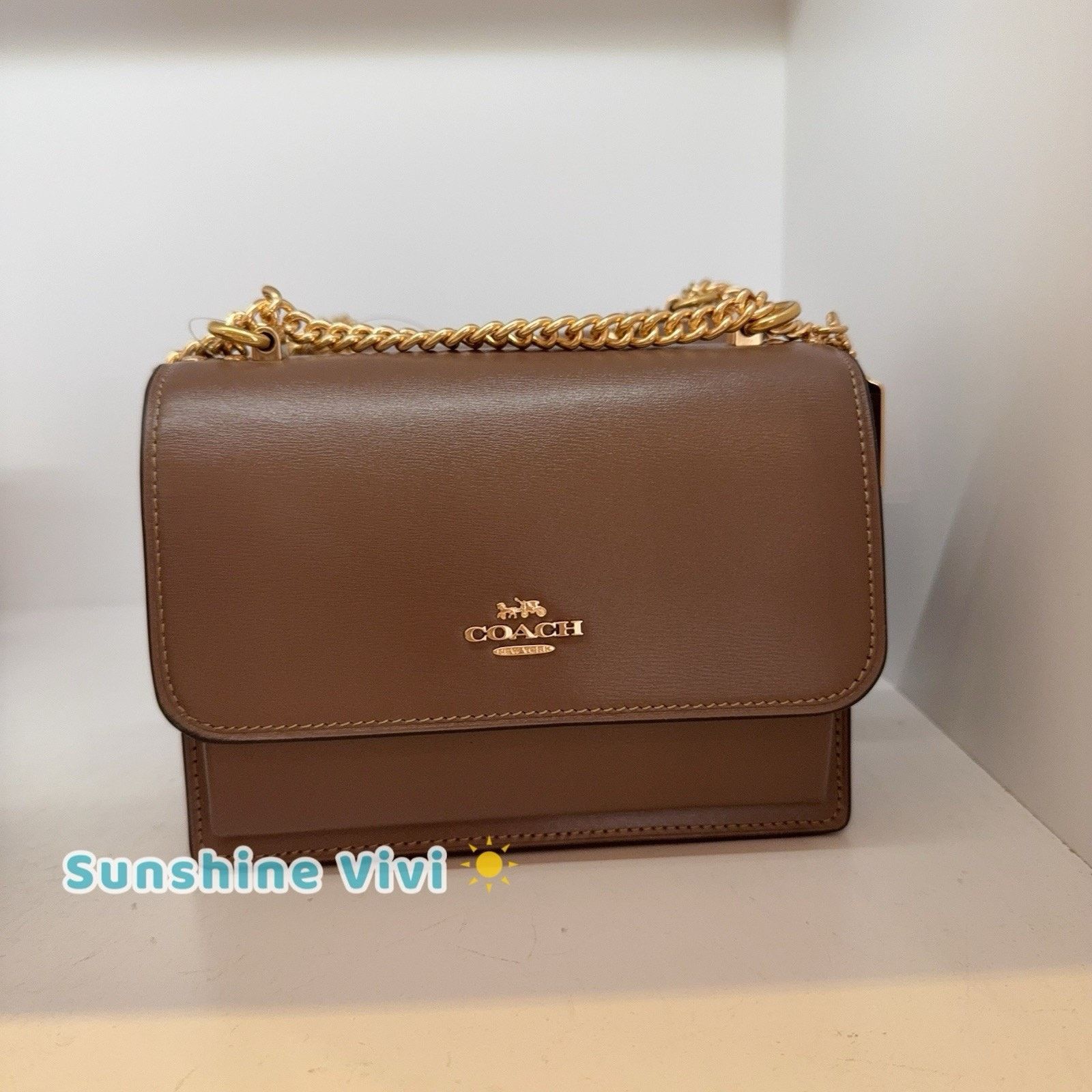 NWT Coach Mini Klare Crossbody Bag CBI23 Dark Stone Leather