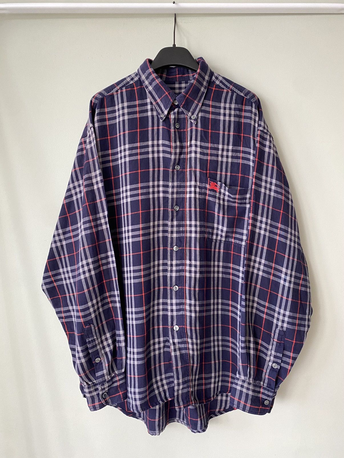 Burberry 90’s Burberry’s Vintage Check Logo shirt Travis style Size US L / EU 52-54 / 3 - 1 Thumbnail