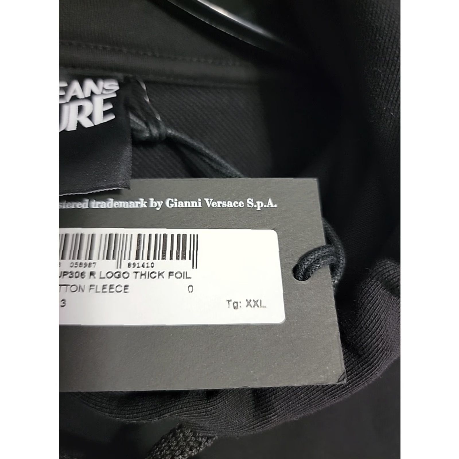 Versace Jeans Couture VERSACE JEANS COUTURE HOODIE BLACK 2XL Mens Logo Graphic Print Cotton Long Sleeve Casual Hoodie Size US XXL / EU 58 / 5 - 3 Thumbnail