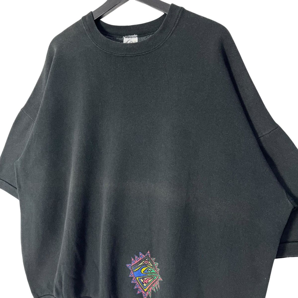 Quiksilver × Vintage Vintage 90s Quicksilver Short Sleeve Sweatshirt Size US XL / EU 56 / 4 - 3 Thumbnail