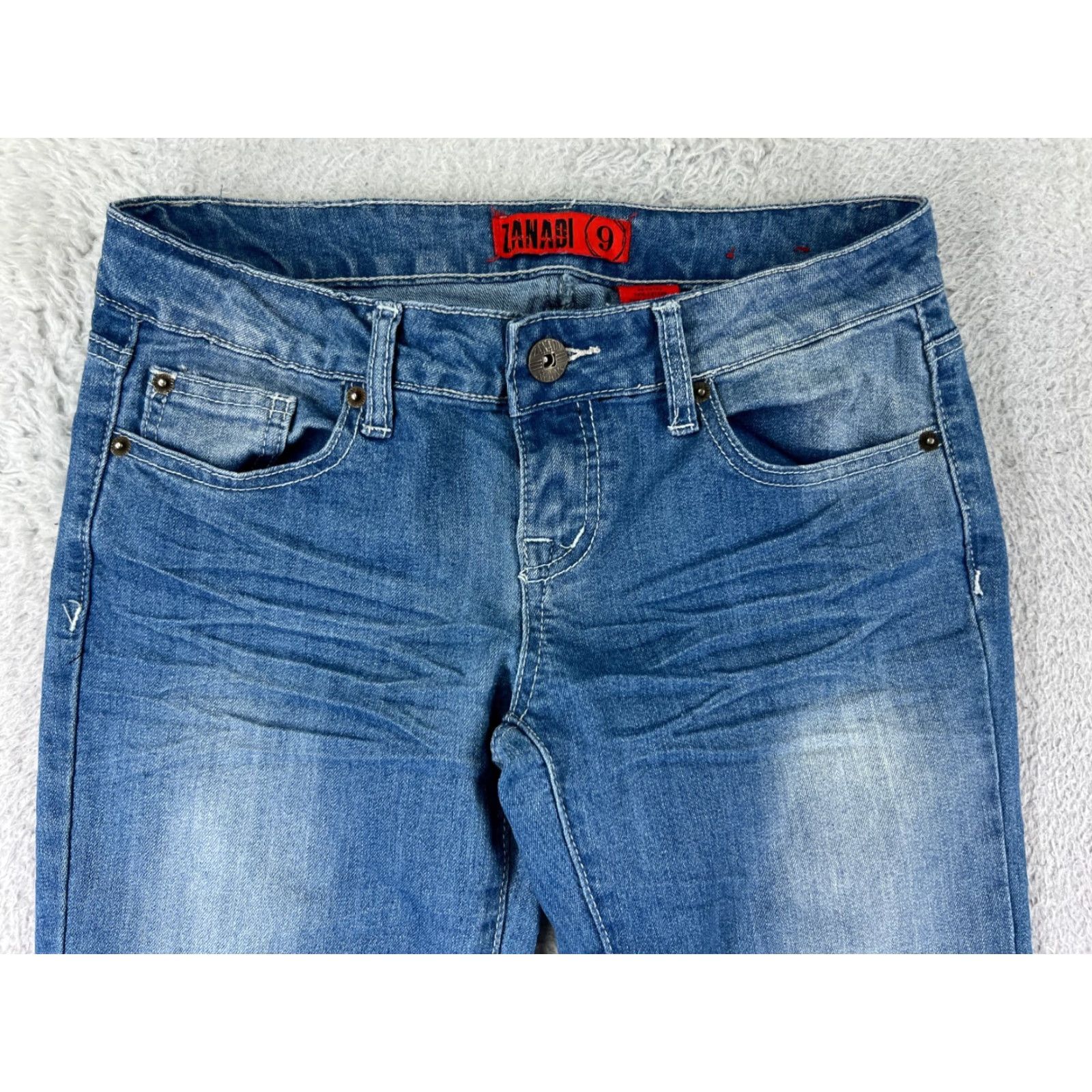 Vintage Zana Di Jeans Womens 9 Blue Denim Cotton Blend Light Wash Bootcut Western Size 30" / US 8 / IT 44 - 6 Thumbnail