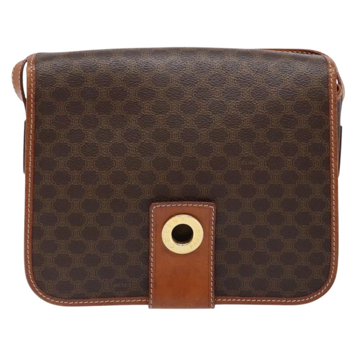 Celine CELINE Macadam Canvas Shoulder Bag Pvc Leather Brown Gold Size ONE SIZE - 2 Thumbnail
