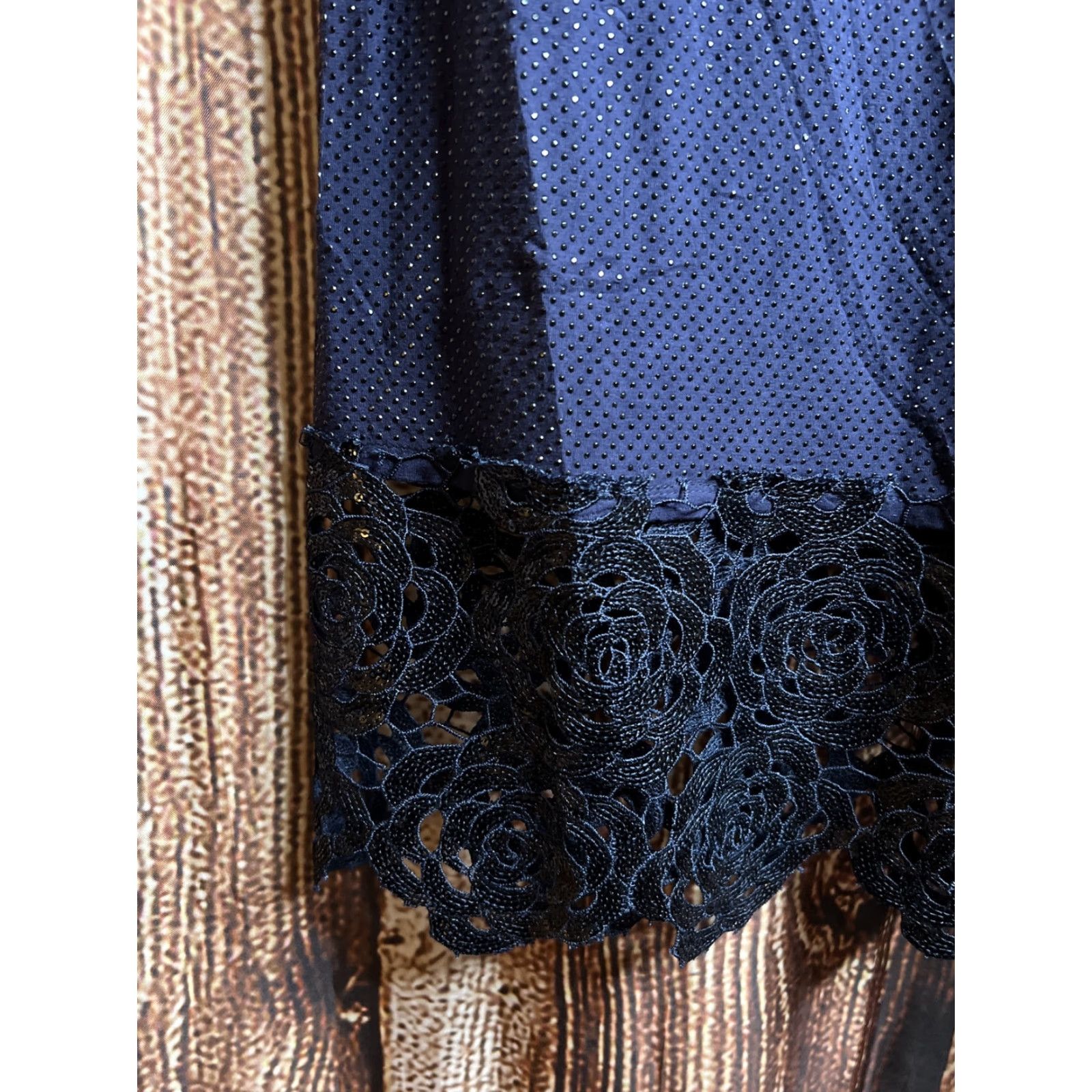 Vintage GRAYSE Gray S Sequin Blue Stretchy Evening Dress USA Dress Size S / US 4 / IT 40 - 6 Thumbnail