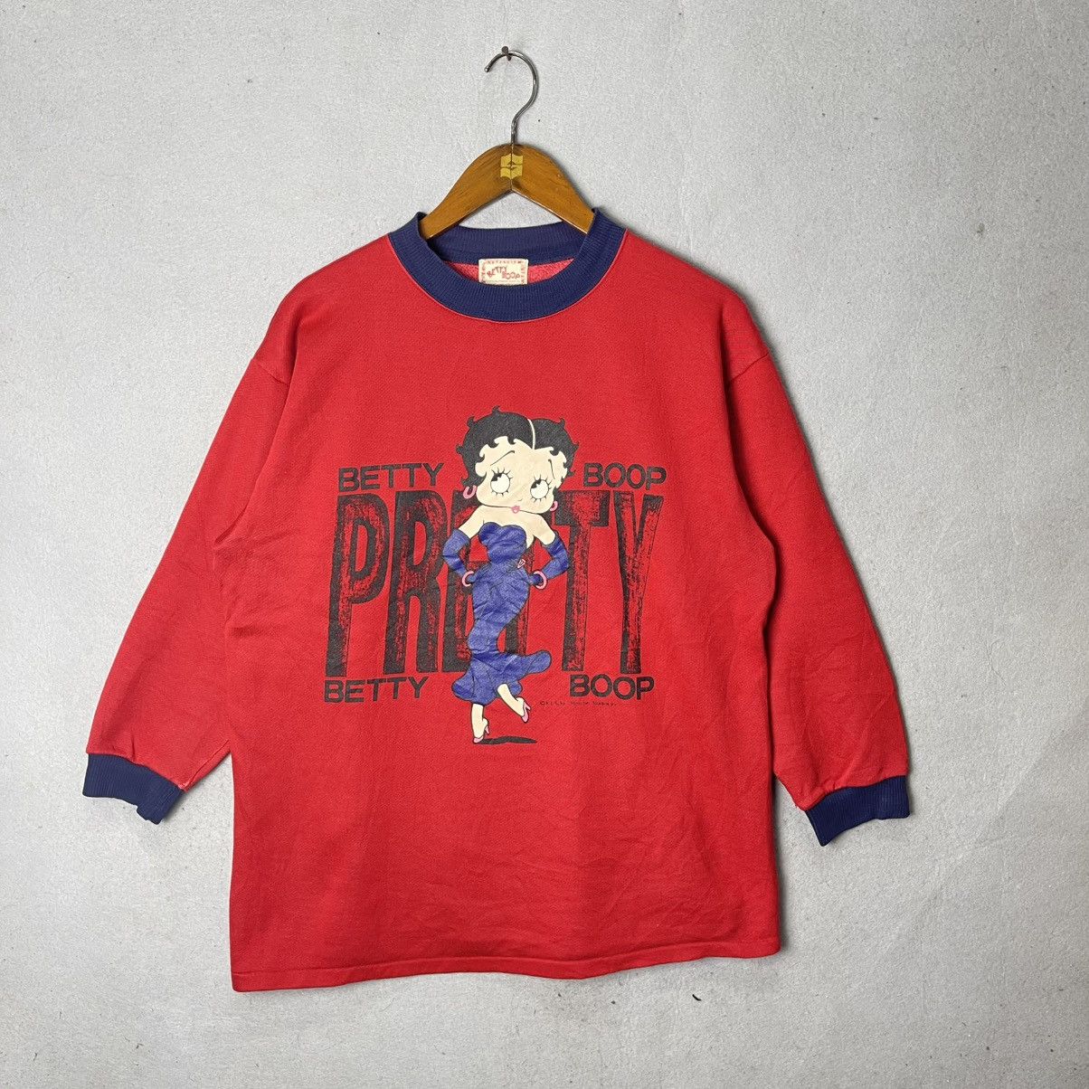 Anime Vintage 90s Betty Boop Pretty Sweatshirt Size US L / EU 52-54 / 3 - 1 Thumbnail