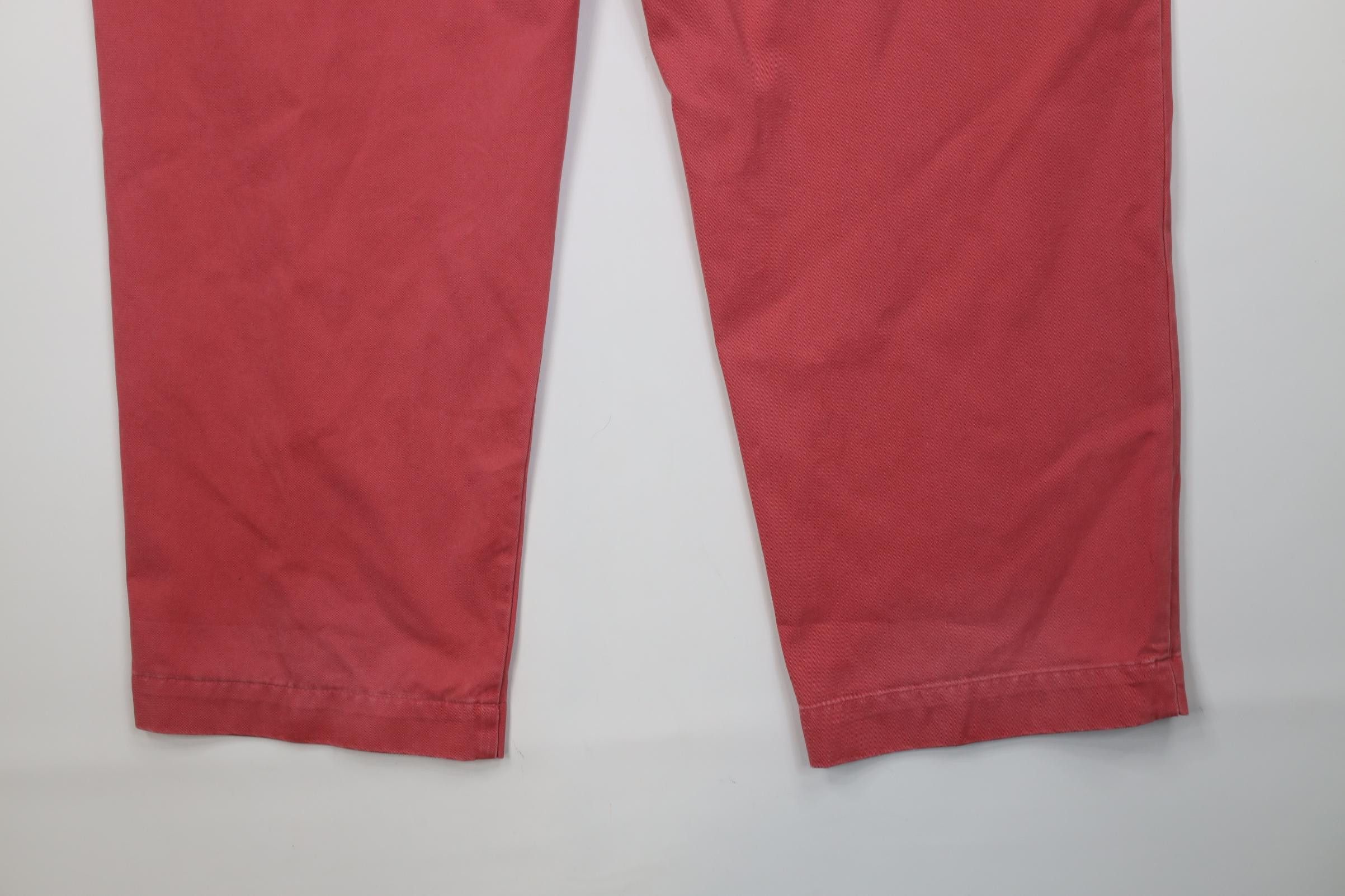 Polo Ralph Lauren Vintage Ralph Lauren Pleated Wide Leg Chino Pants Cotton Red Size US 42 / EU 58 - 15 Thumbnail