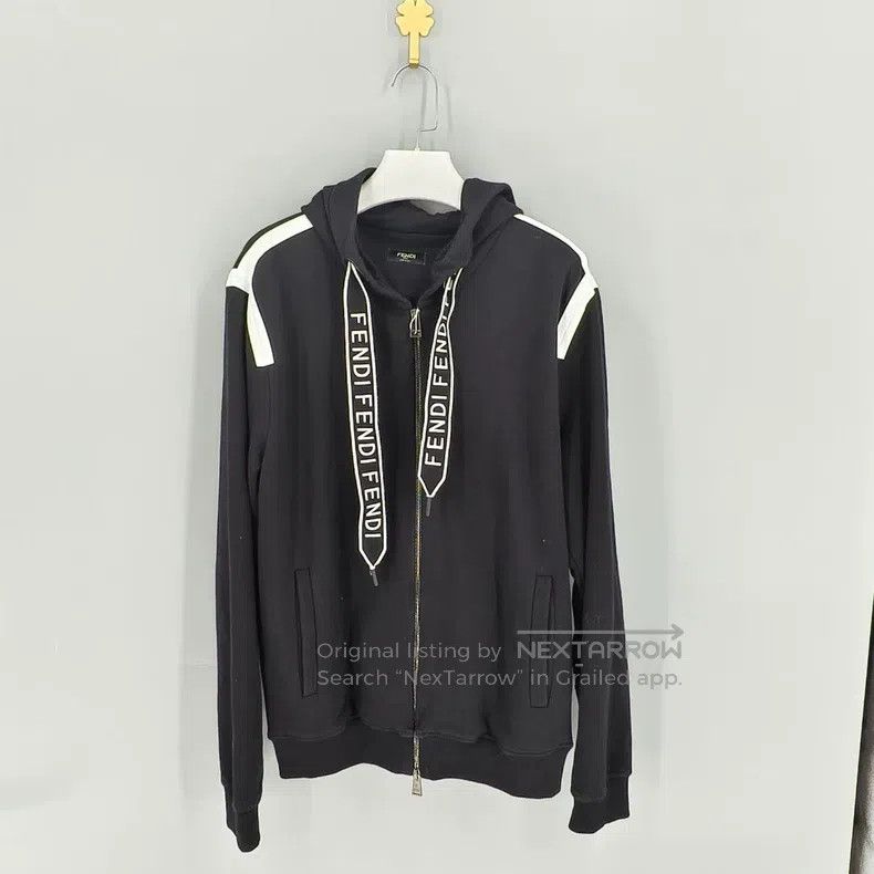 Fendi Fendi Drawstring Letter Logo Hoodie Jacket Size US S / EU 44-46 / 1 - 1 Thumbnail