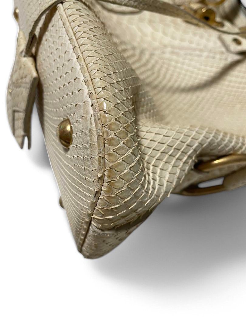 Yves Saint Laurent Yves Saint Laurent - Muse Handbag Leather Python YSL Size ONE SIZE - 7 Thumbnail