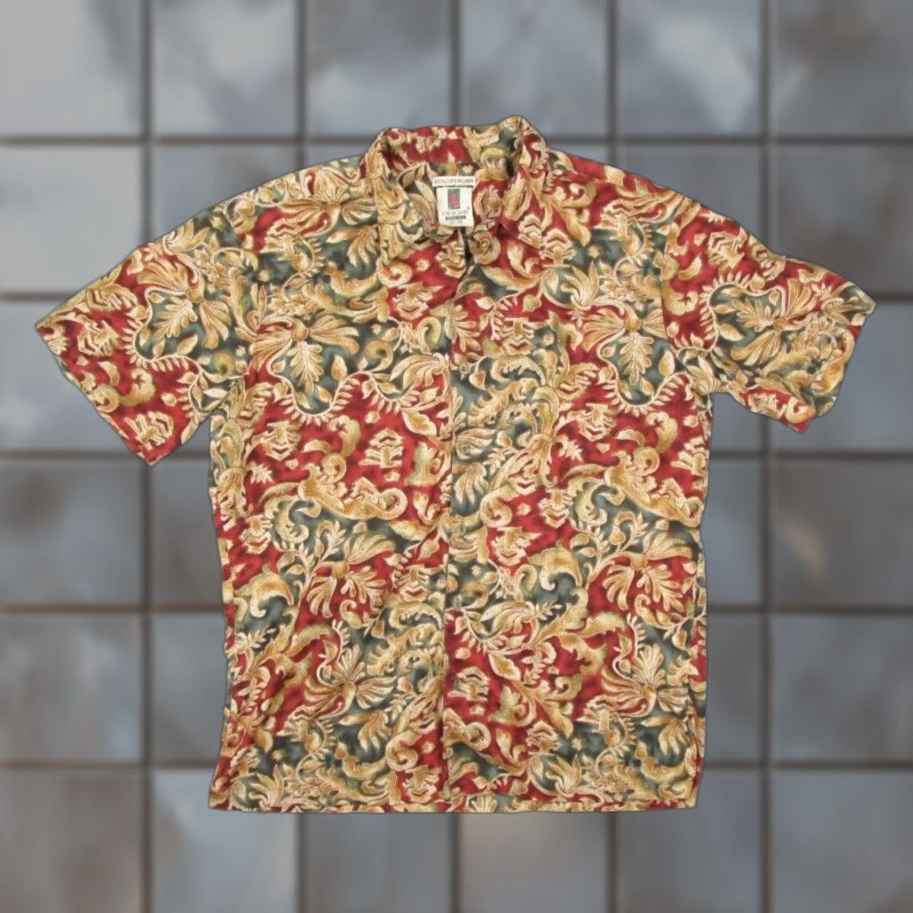 Tori Richard Tori Richard Shirt Mens XL Red Button Up Hawaiian Cotton Lawn Made in USA Size US XL / EU 56 / 4 - 1 Thumbnail