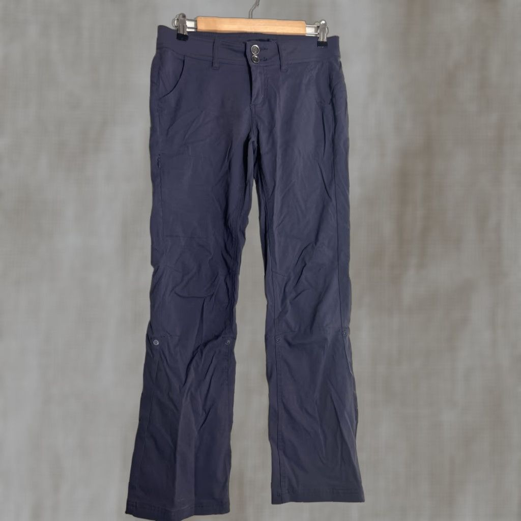Prana Prana Halle Pants Women 2 Gray Straight Cargo Moisture Wicking Quick Dry Drawstring Flat Front Nylon Size 30" / US 8 / IT 44 - 1 Thumbnail
