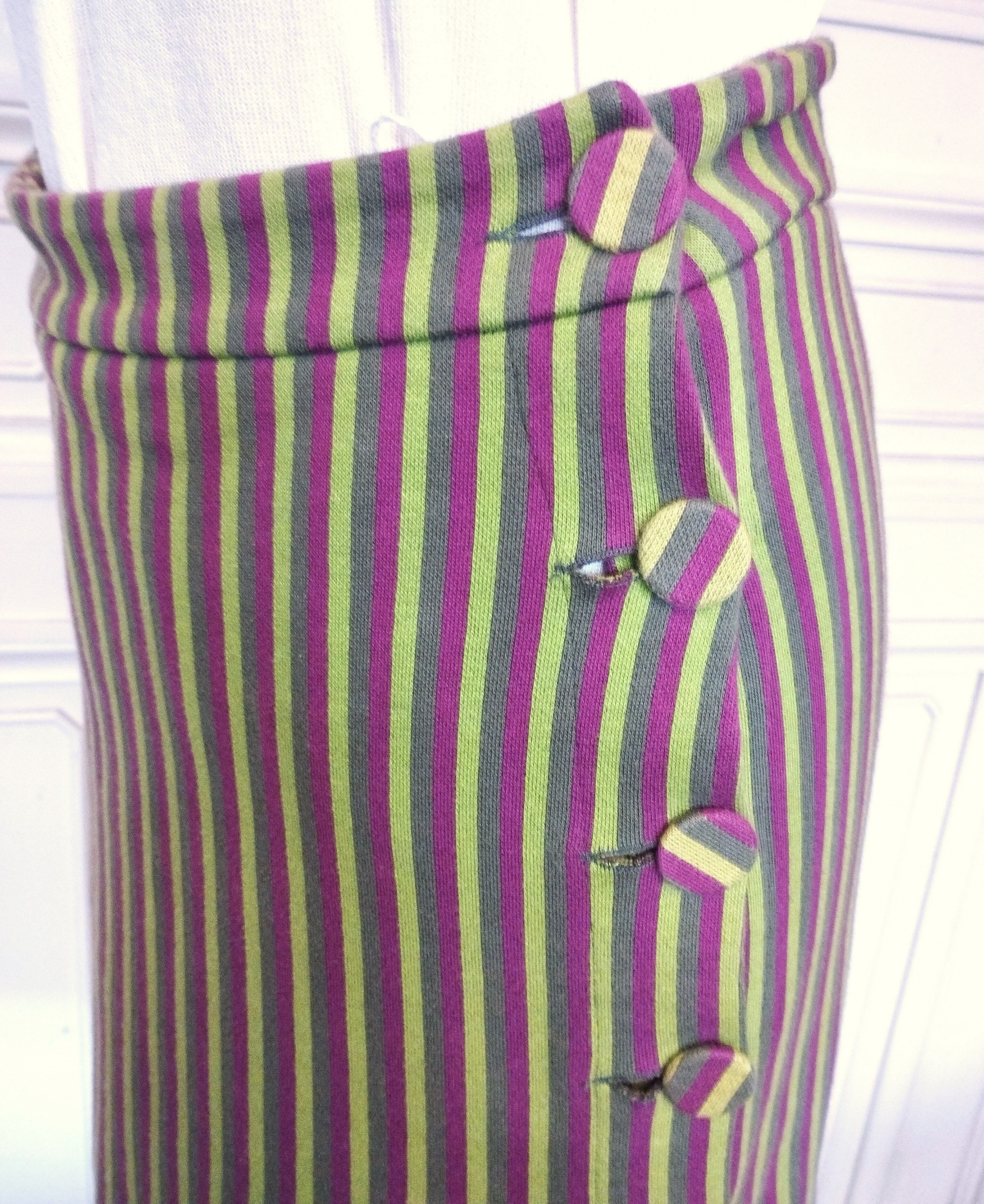 agnes b. Agnes B Jupe Retro Bayadere T S Size 26" / US 2 / IT 38 - 6 Thumbnail
