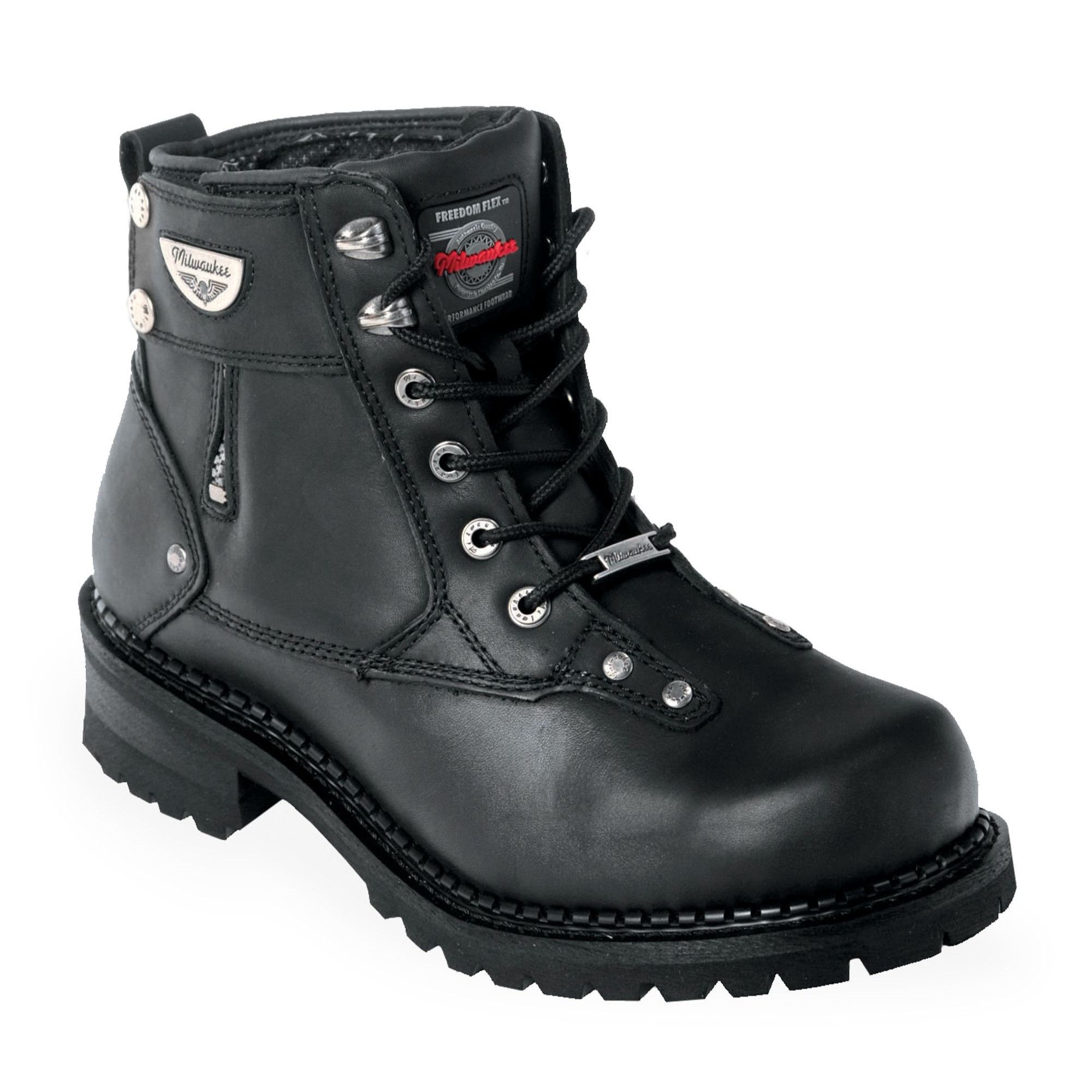 Other Milwaukee Leather Black Motorcycle Boots Mens Size 9D USA St Size US 9 / EU 42 - 1 Thumbnail