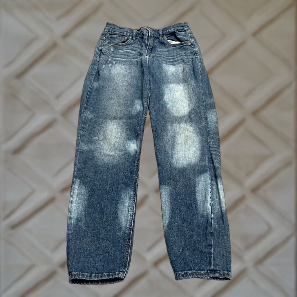 Express VINTAGE: No. Express Spotted Denim Ankle Jegging Women’s Sz 4 Blue High-Rise Jeans 28x27.5 Size 27" / US 4 / IT 40 - 1 Thumbnail