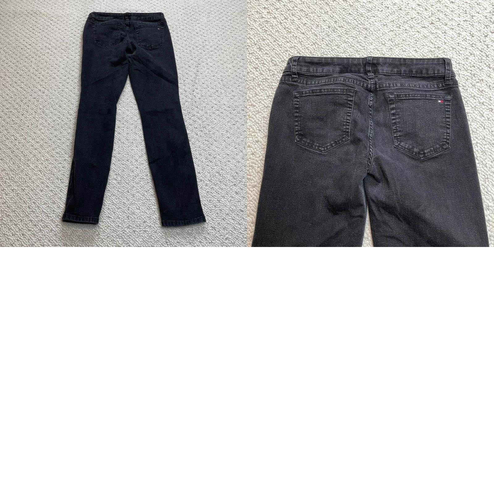 Tommy Hilfiger Tommy Hilfiger Jeans Womens 4 Black Denim Dark Wash Straight 29x29 5-Pocket Design Womens Size 27" / US 4 / IT 40 - 9 Thumbnail
