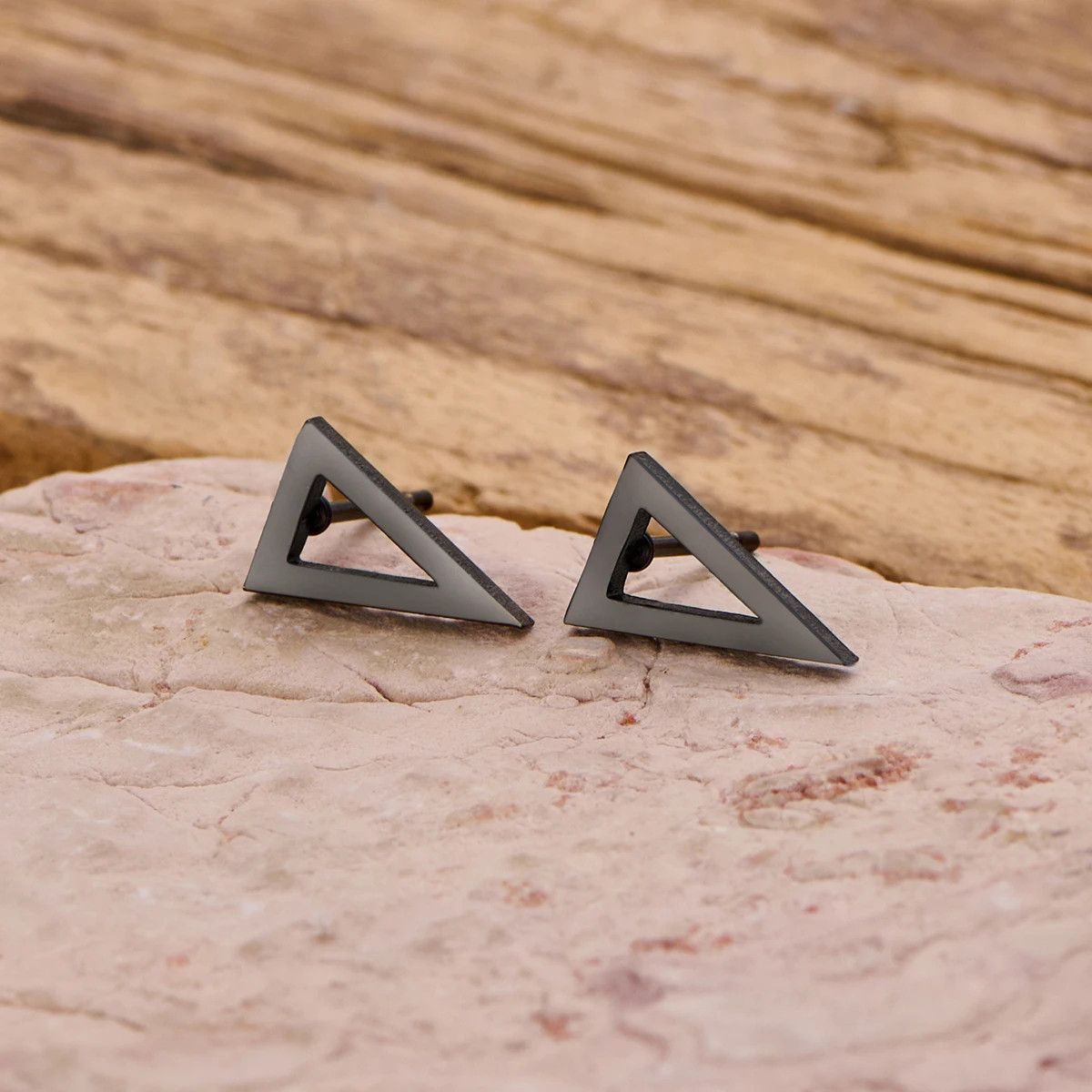 Jewelry Classic Triangular Mini Stud Earrings Charm Earring Gift Size ONE SIZE - 1 Preview