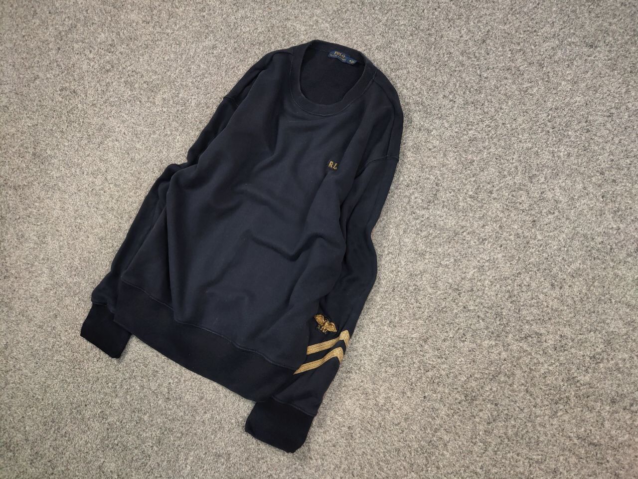 Polo Ralph Lauren Polo Ralph Lauren nau Blue Logo Crew Check Sweatshirt Size US M / EU 48-50 / 2 - 3 Thumbnail