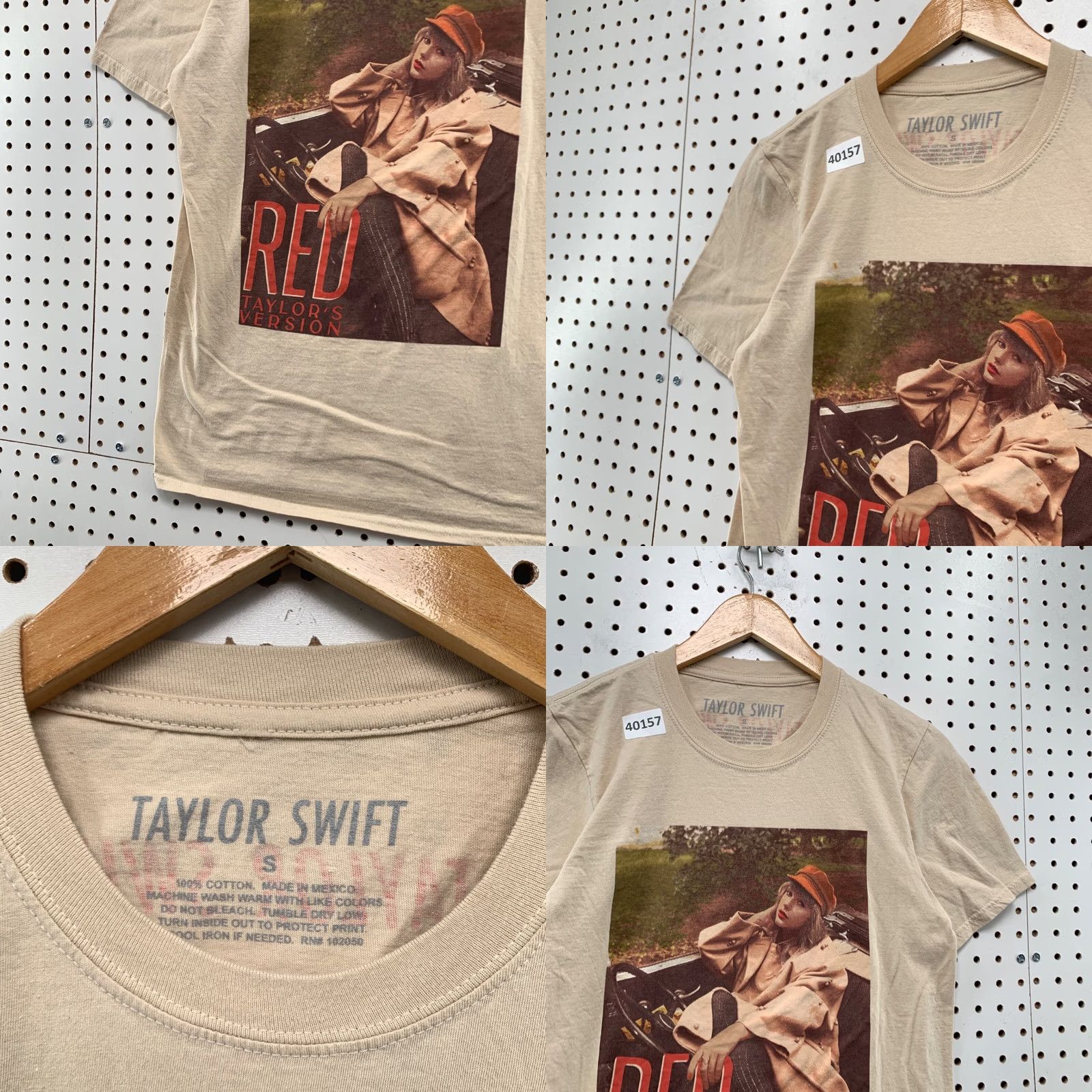 Vintage Taylor Swift Shirt Mens Small Brown Red Version Music Band TEE 17x27.5 Size US S / EU 44-46 / 1 - 8 Thumbnail