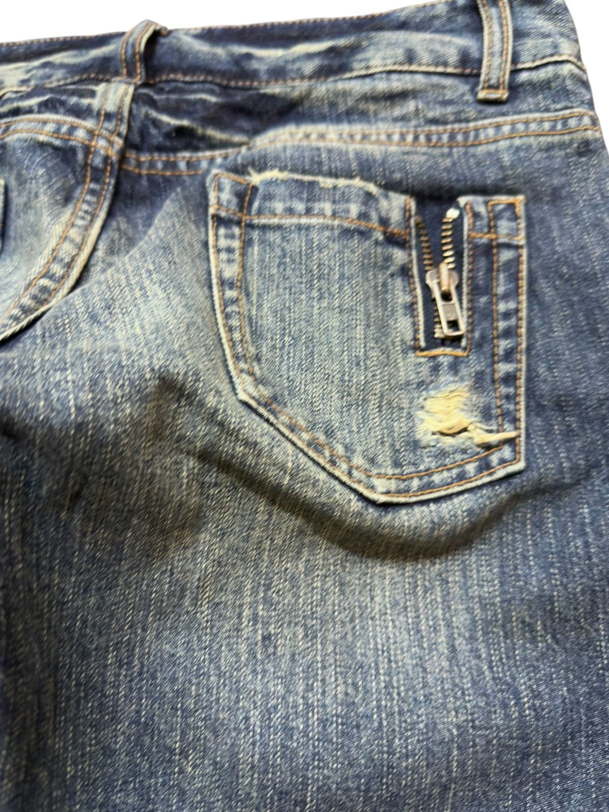 Kapital Vintage Yevs Slim Fit Grunge Distressed Denim Size US 30 / EU 46 - 5 Thumbnail