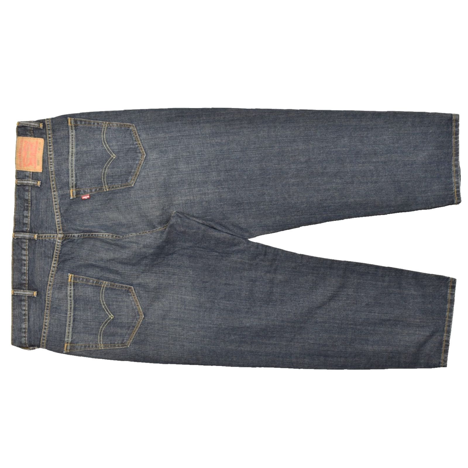 Levi's Levi's Jeans Men 550 Relaxed Straight 42x30 Blue Cotton Blend Zip Inseam 30 Denim Solid Size US 42 / EU 58 - 2 Thumbnail